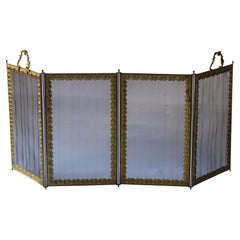 Antique French Napoleon III Fireplace Screen or Fire Screen, 19th Century