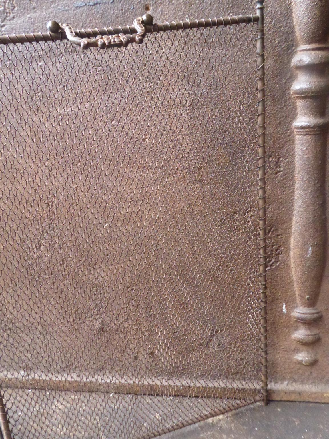 Antique French Napoleon III Fireplace Screen or Fire Screen 4