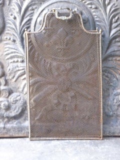 Antique French Napoleon III Fireplace Screen or Fire Screen