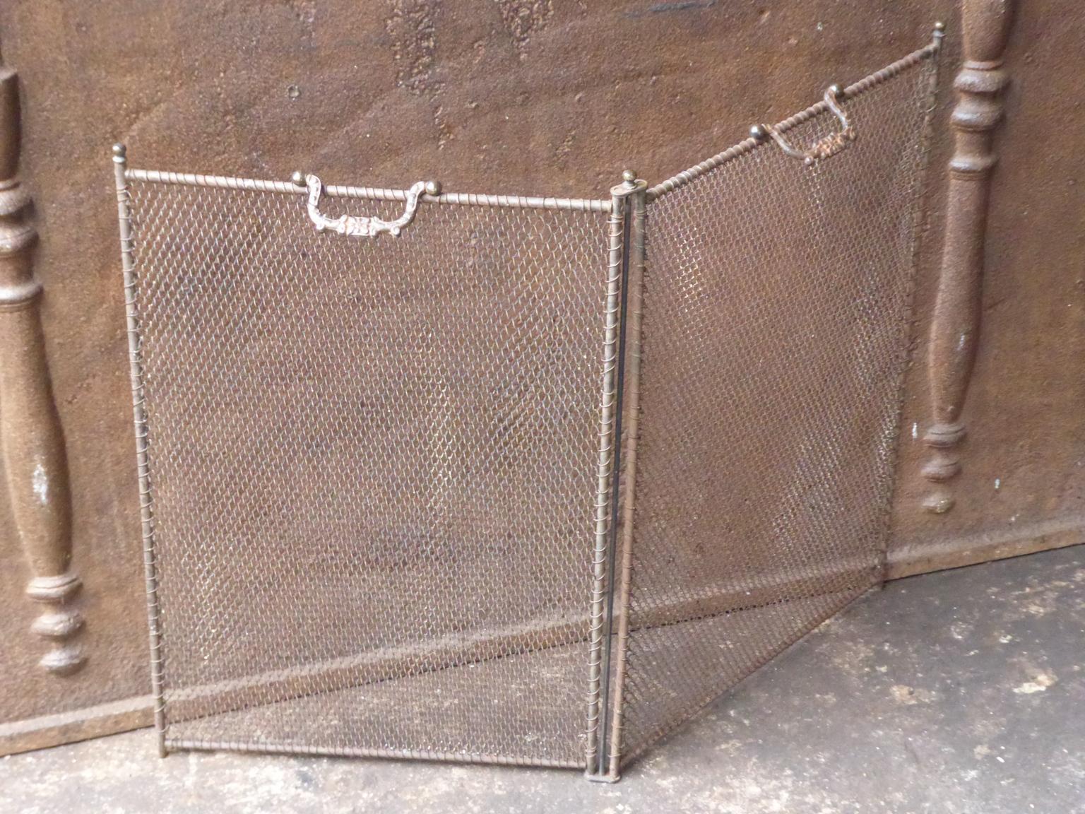 Antique French Napoleon III Fireplace Screen or Fire Screen In Good Condition In Amerongen, Amerongen