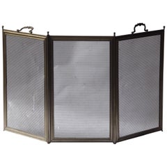 Antique French Napoleon III Fireplace Screen or Fire Screen