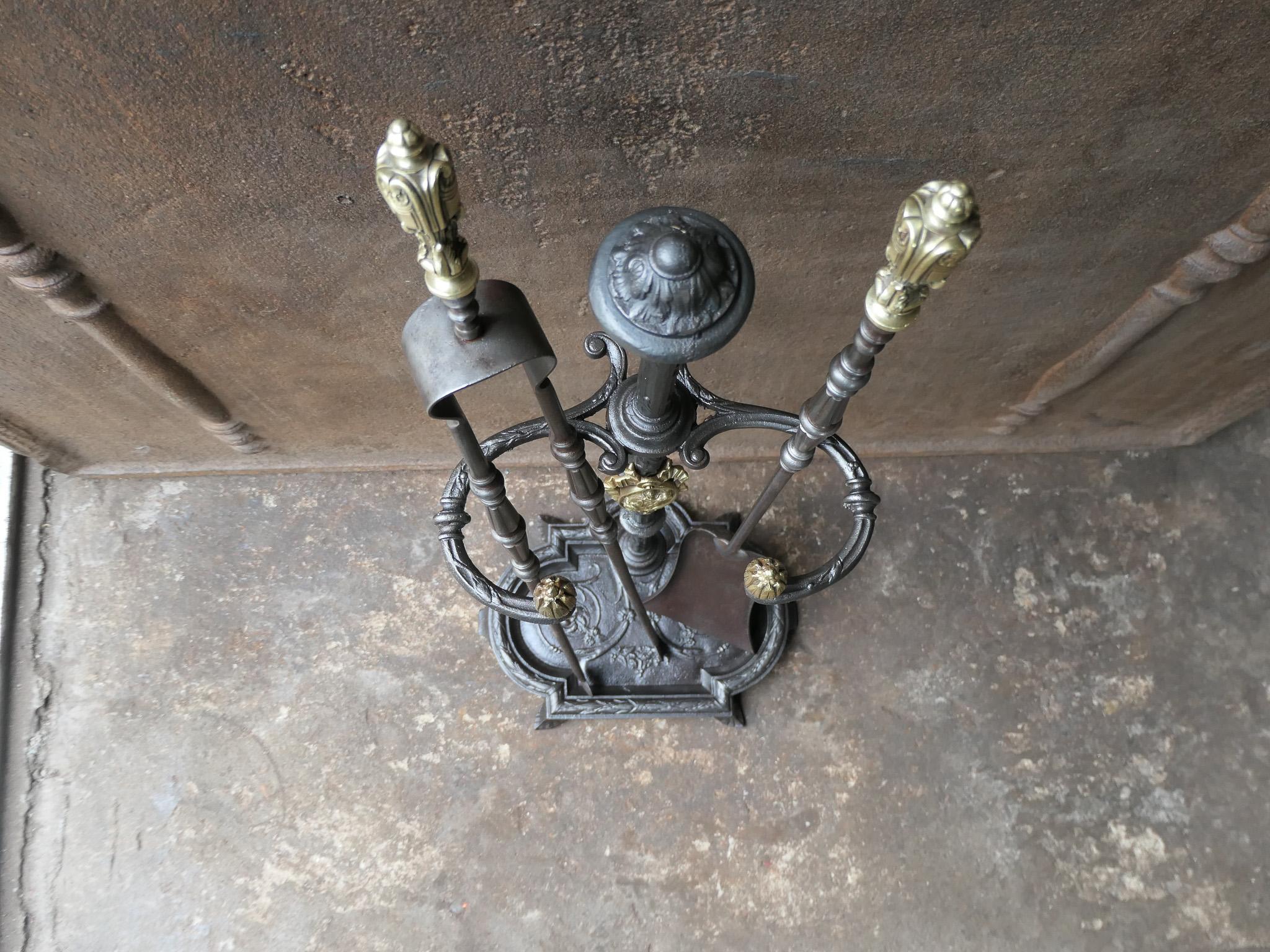 Antique French Napoleon III Fireplace Tools, 19th Century For Sale 6