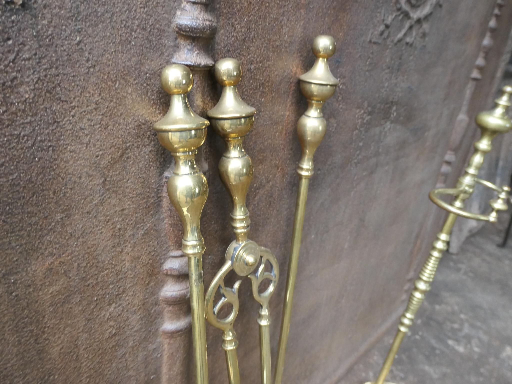 Antique French Napoleon III Fireplace Tools, 19th Century For Sale 9