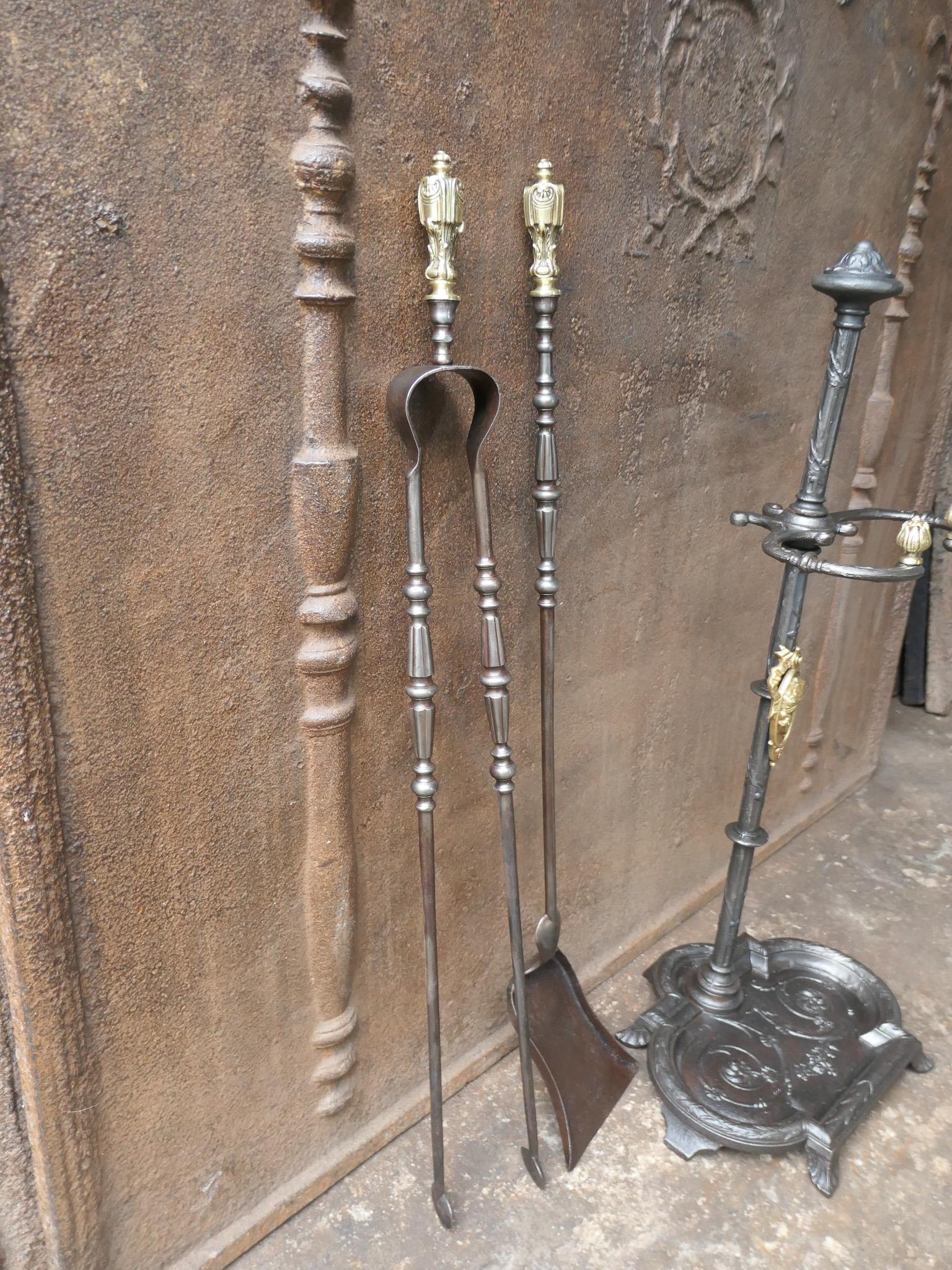 Antique French Napoleon III Fireplace Tools, 19th Century For Sale 10