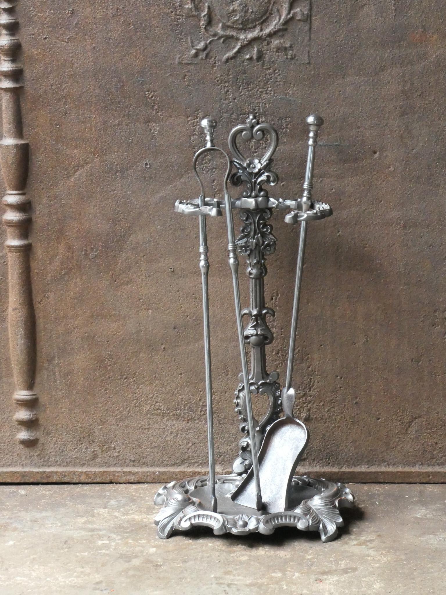 Antike französische Napoleon III.-Kaminwerkzeuge, 19. Jahrhundert im Zustand „Gut“ im Angebot in Amerongen, NL