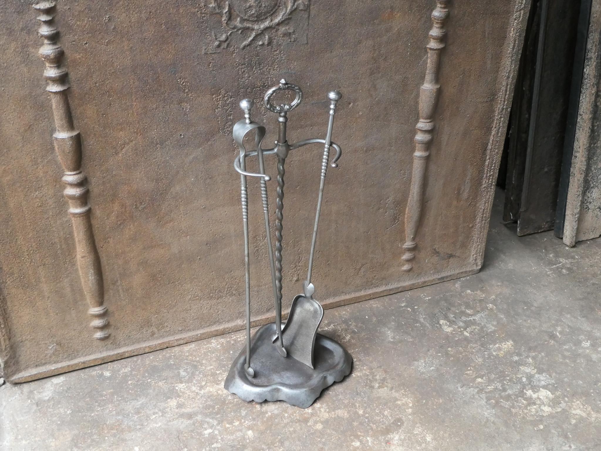 Antique French Napoleon III Fireplace Tools, 19th Century For Sale 1