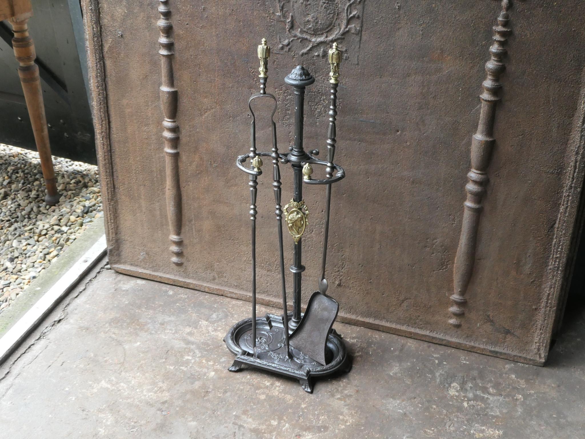 Antique French Napoleon III Fireplace Tools, 19th Century For Sale 2