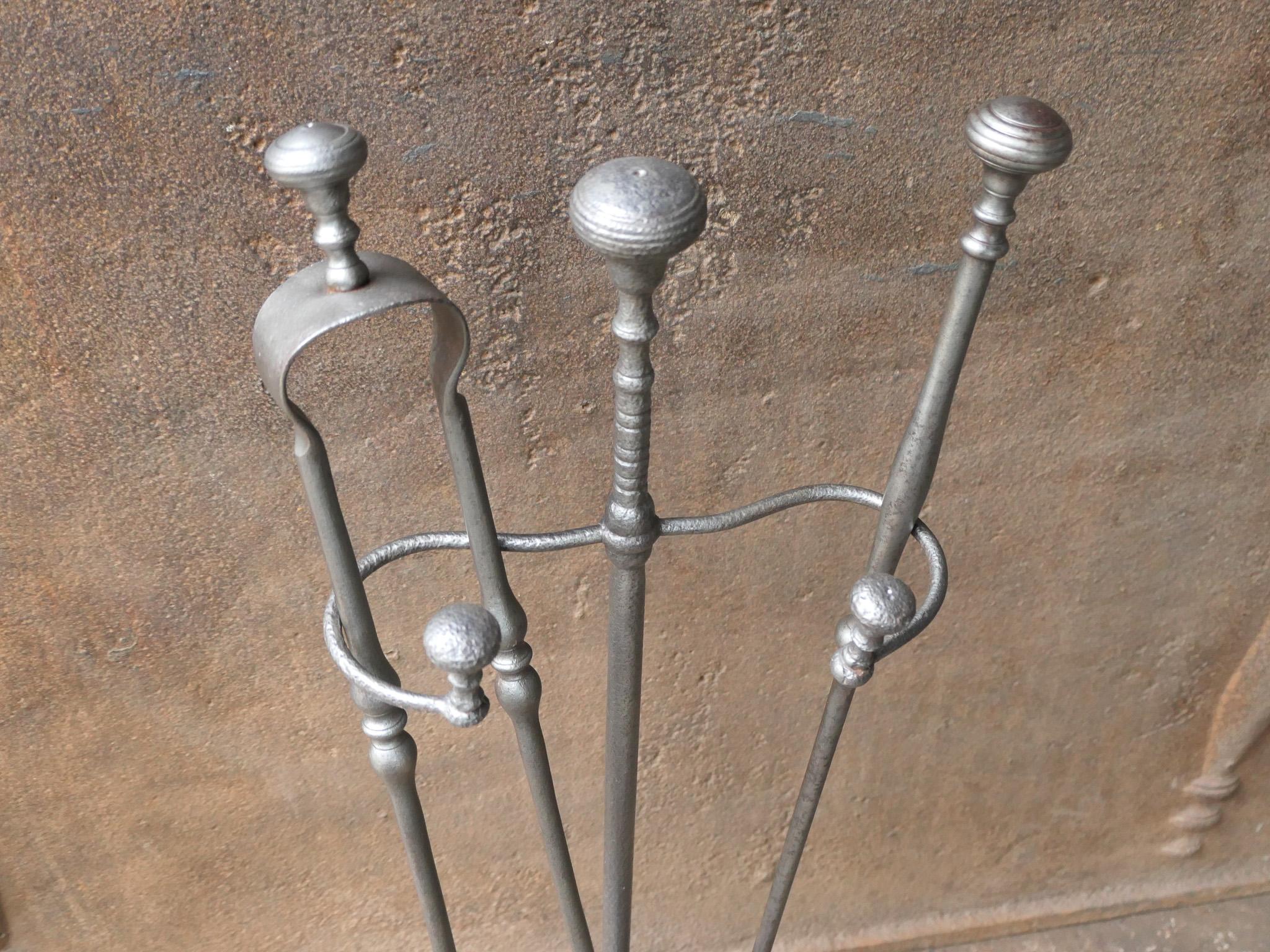 Antique French Napoleon III Fireplace Tools, 19th Century For Sale 3