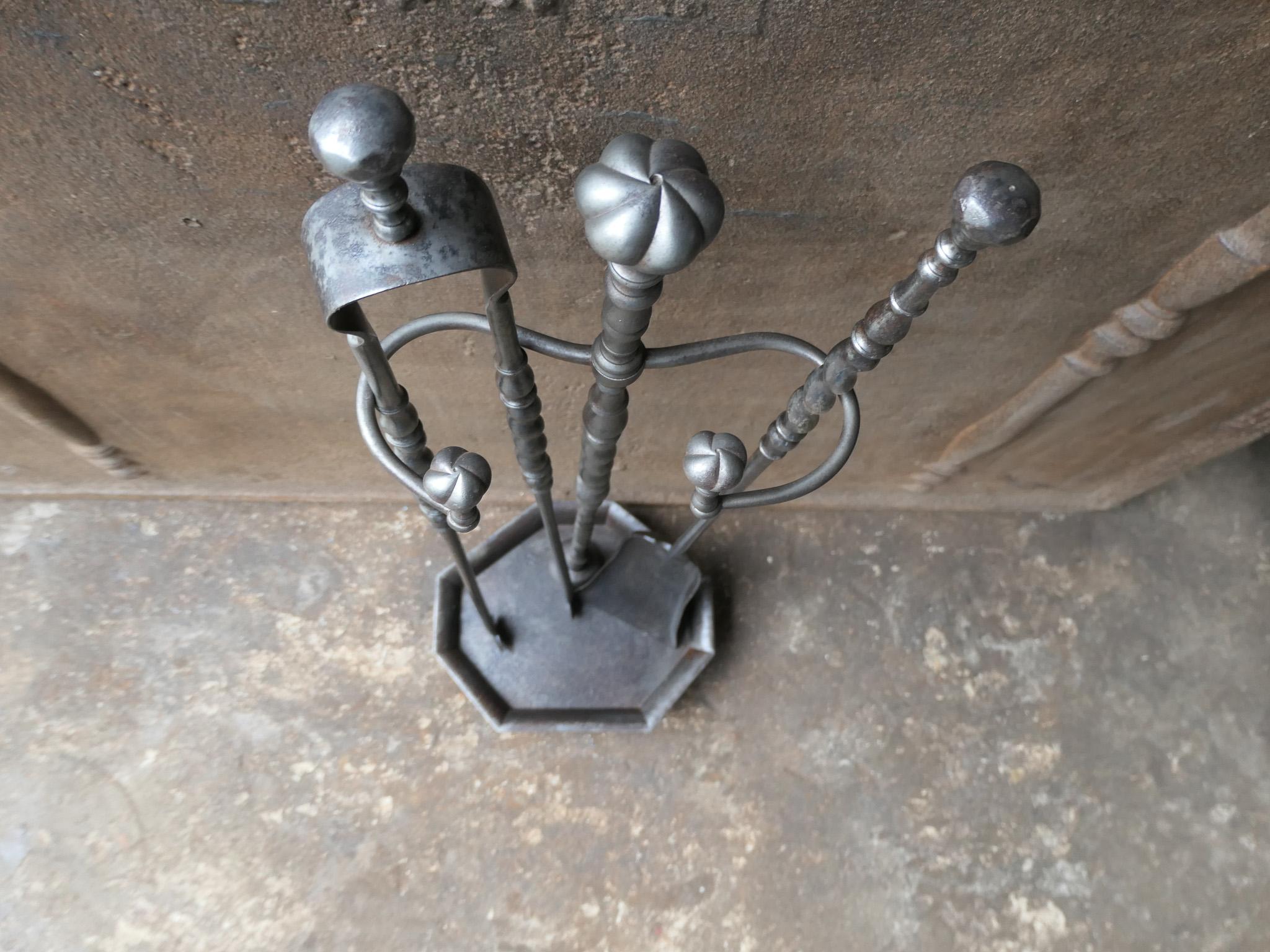 Antique French Napoleon III Fireplace Tools, 19th Century For Sale 3