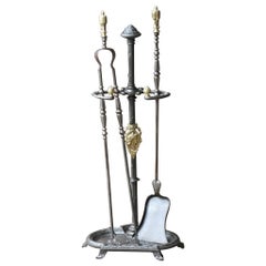 Anciens outils de cheminée Napoléon III, 19e siècle