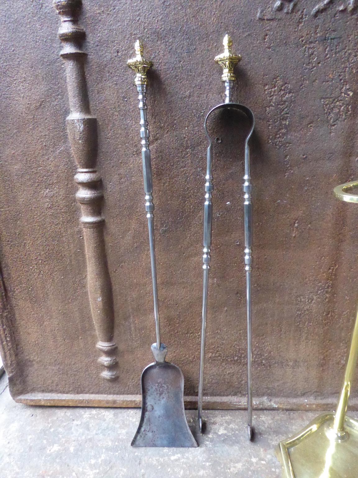 Antique French Napoleon III Fireplace Tools or Fire Tools 4