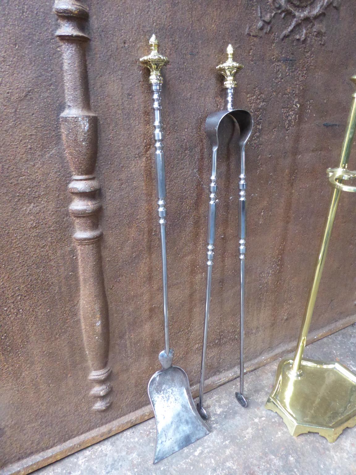 Antique French Napoleon III Fireplace Tools or Fire Tools 5