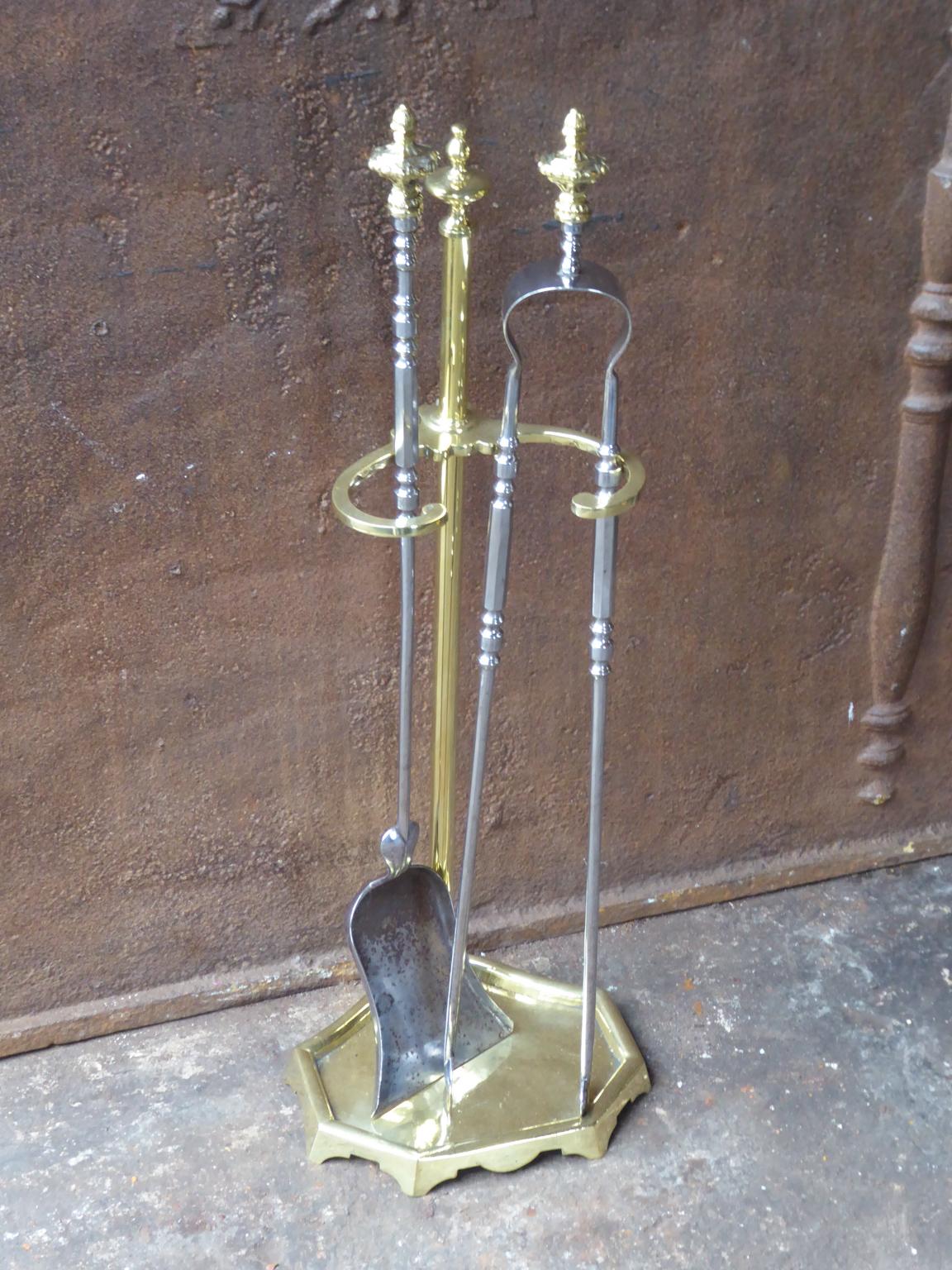 Antique French Napoleon III Fireplace Tools or Fire Tools In Good Condition In Amerongen, NL