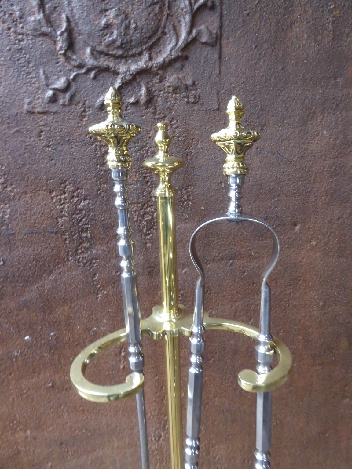 Antique French Napoleon III Fireplace Tools or Fire Tools 1