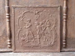Antique French Napoleon III 'French Revolution' Fireback, 19th Century