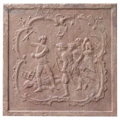 Antique French Napoleon III 'French Revolution' Fireback, 19th Century
