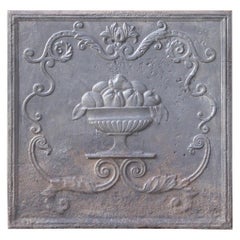 Antique French Napoleon III 'Fruit Basket' Fireback, 19th Century
