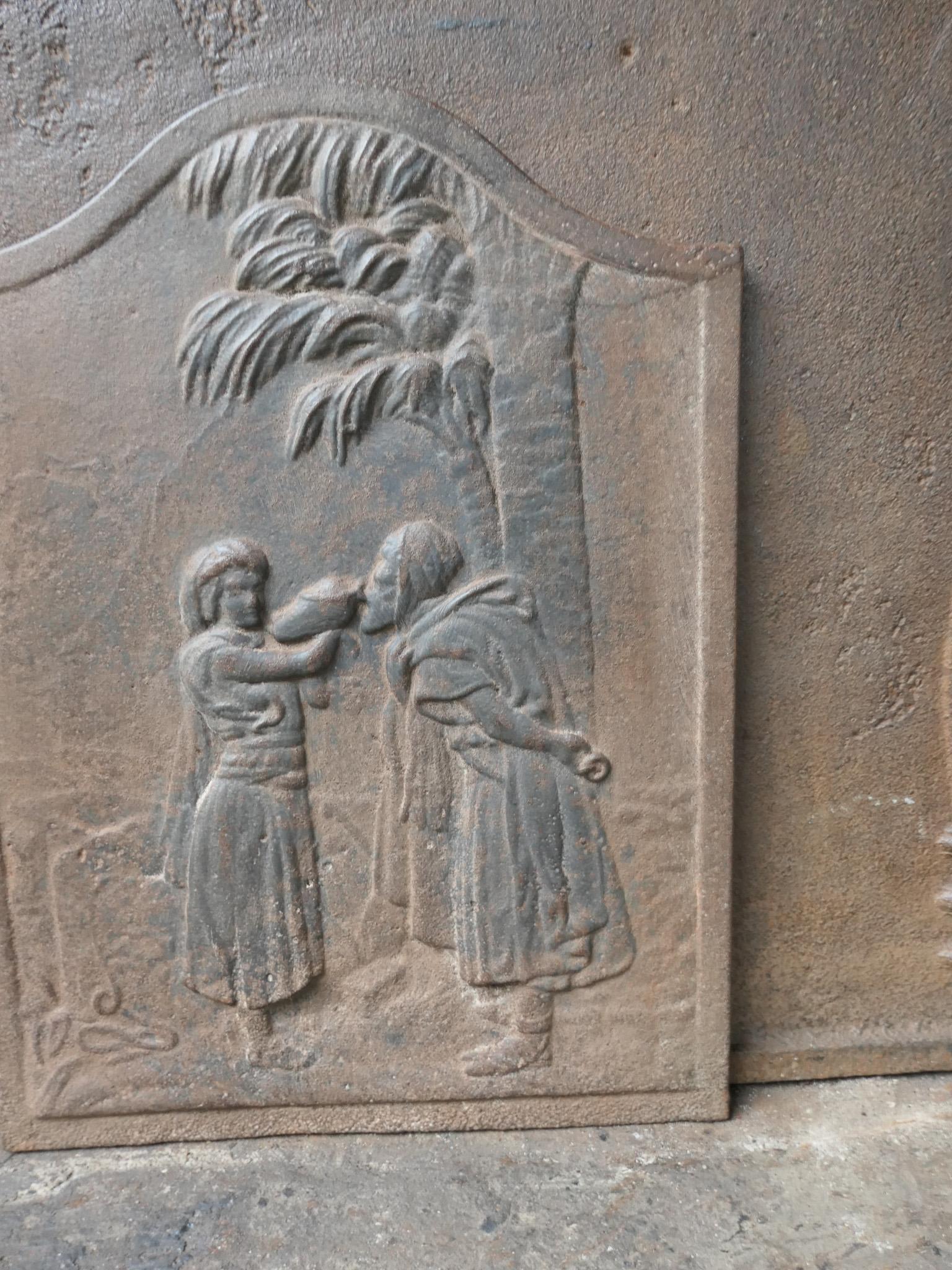 Antique French Napoleon III 'Good Samaritan' Fireback / Backsplash, 19th C. For Sale 2