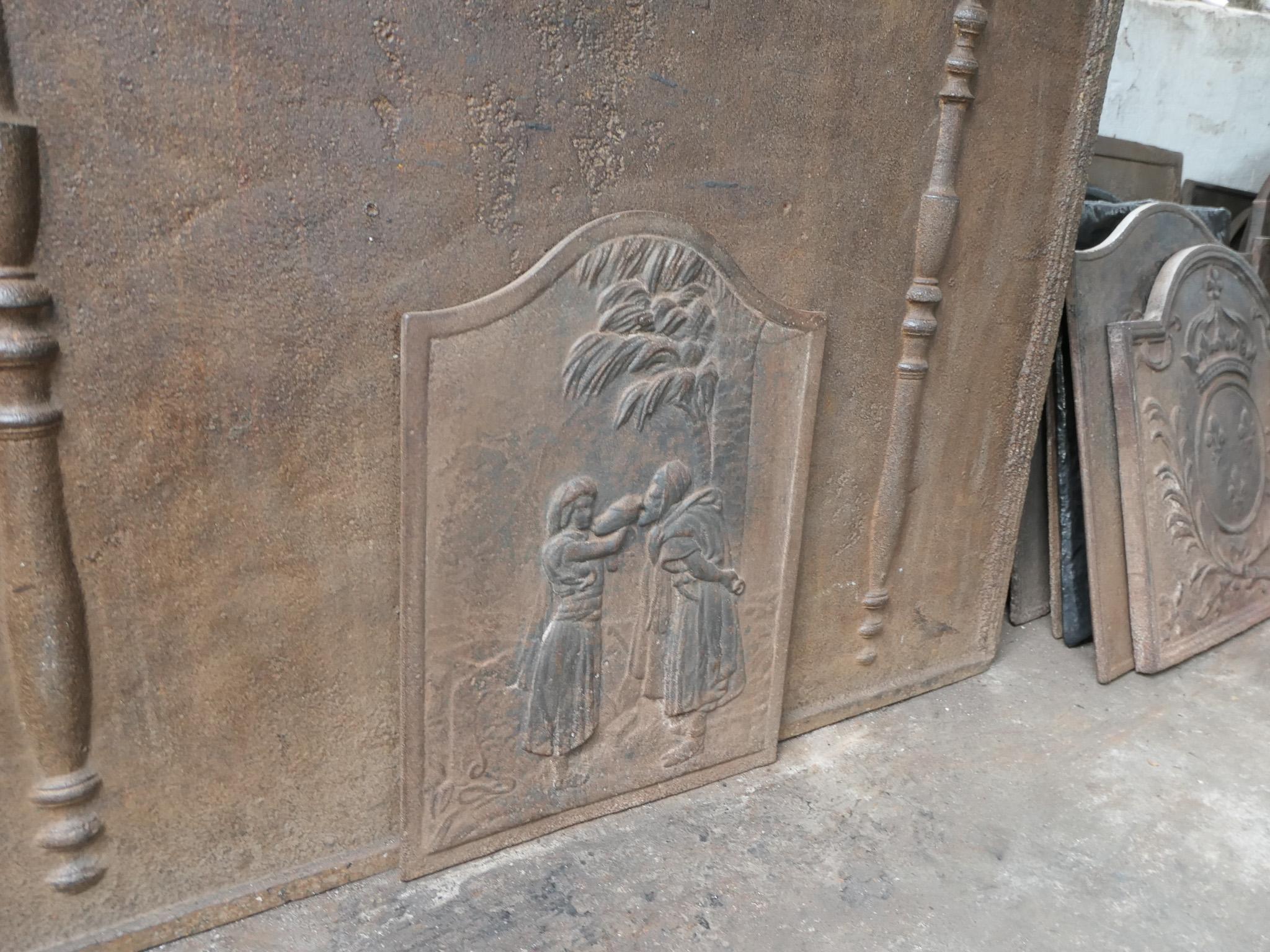 Antique French Napoleon III 'Good Samaritan' Fireback / Backsplash, 19th C. For Sale 3