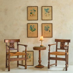 Antique French Napoleon III Guéridon Side Table with Green Marble Top