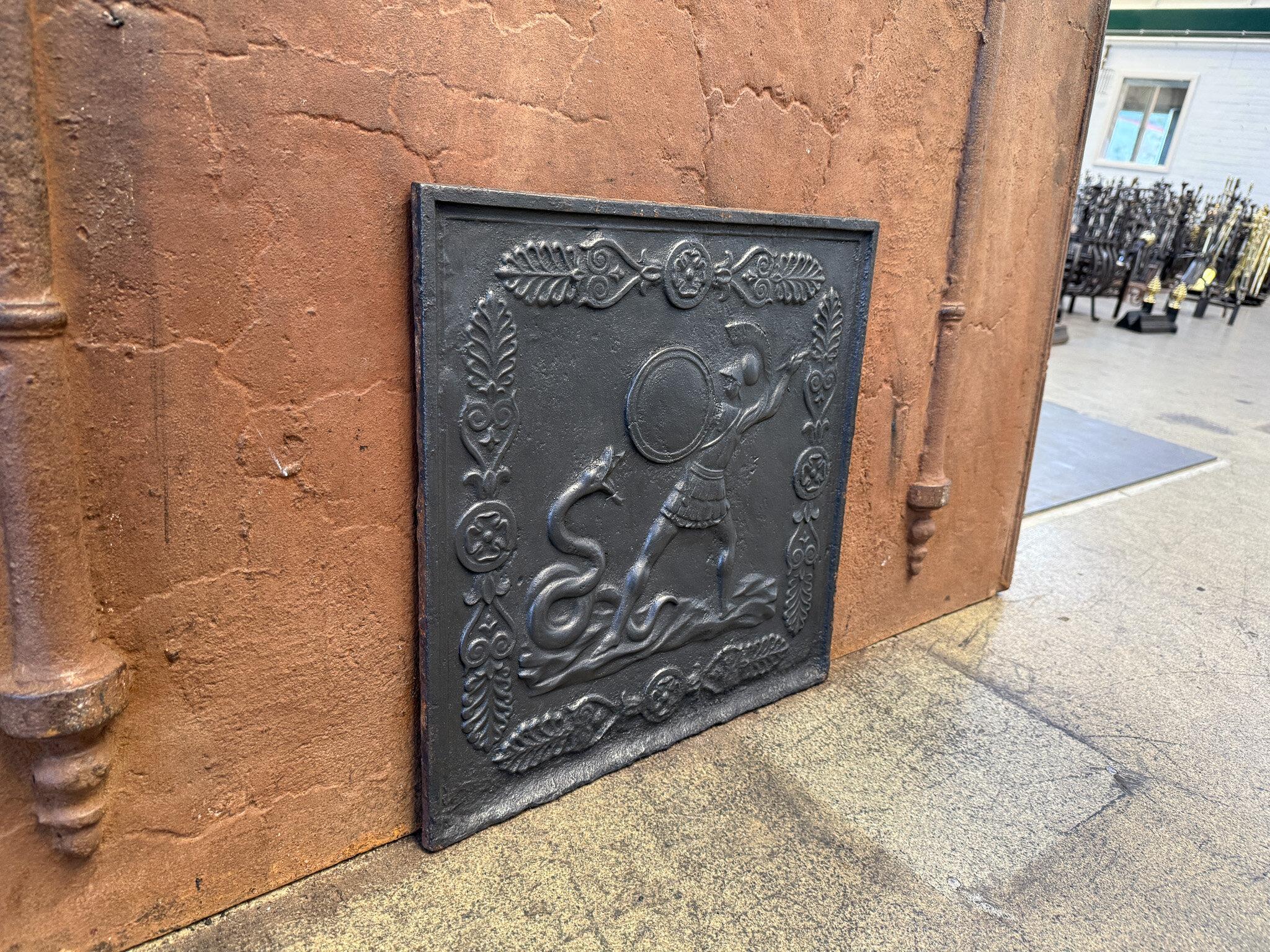 Antique French Napoleon III 'Hercules and the Snake' Fireback / Backsplash For Sale 7