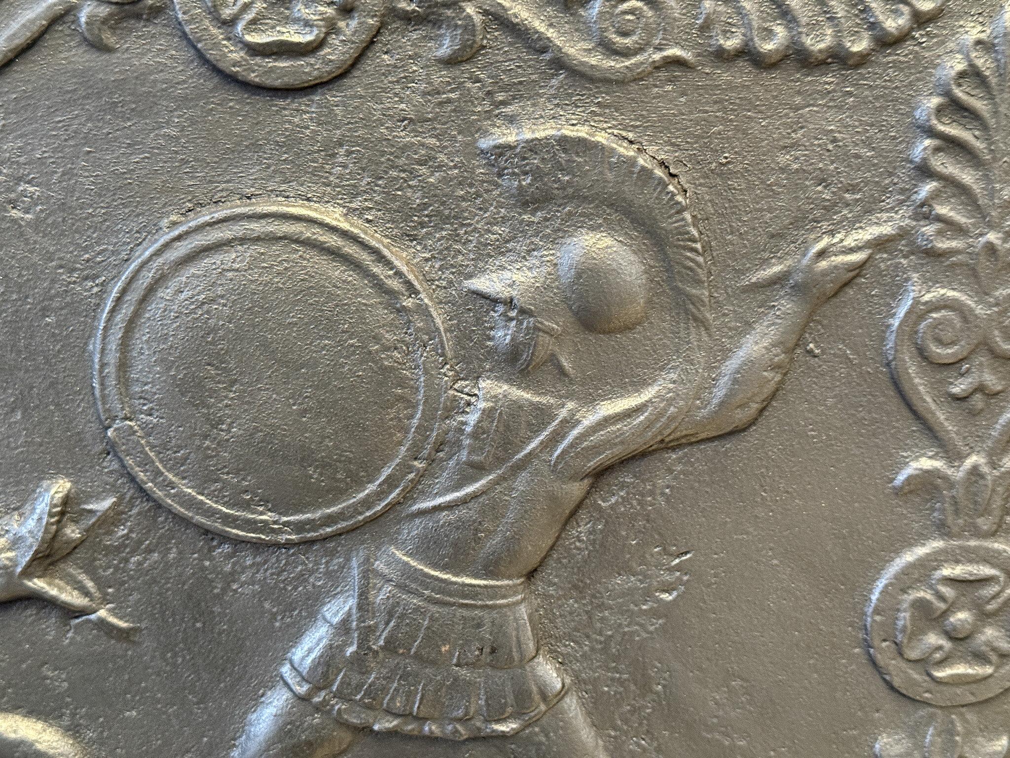 Antique French Napoleon III 'Hercules and the Snake' Fireback / Backsplash For Sale 3