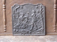 Ancienne plaque de cheminée / dosseret Napoléon III 'Hunter', 19ème siècle