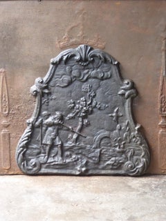 Antique French Napoleon III 'Hunter' Fireback / Backsplash, 19th Century