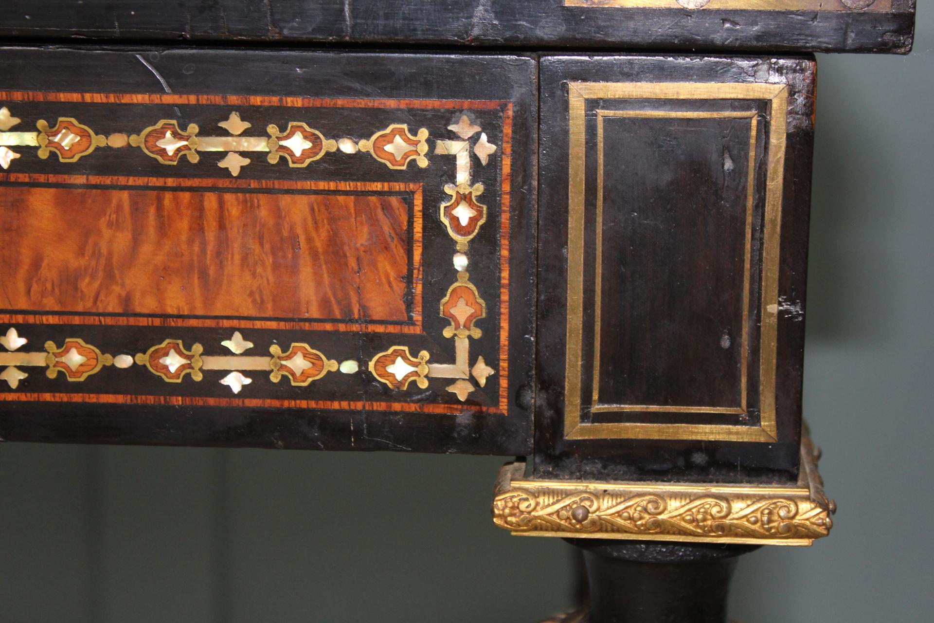 Antique French Napoleon III Inlaid Card Table For Sale 2