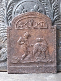 Antique French Napoleon III 'Little Red Riding Hood' Fireback / Backsplash