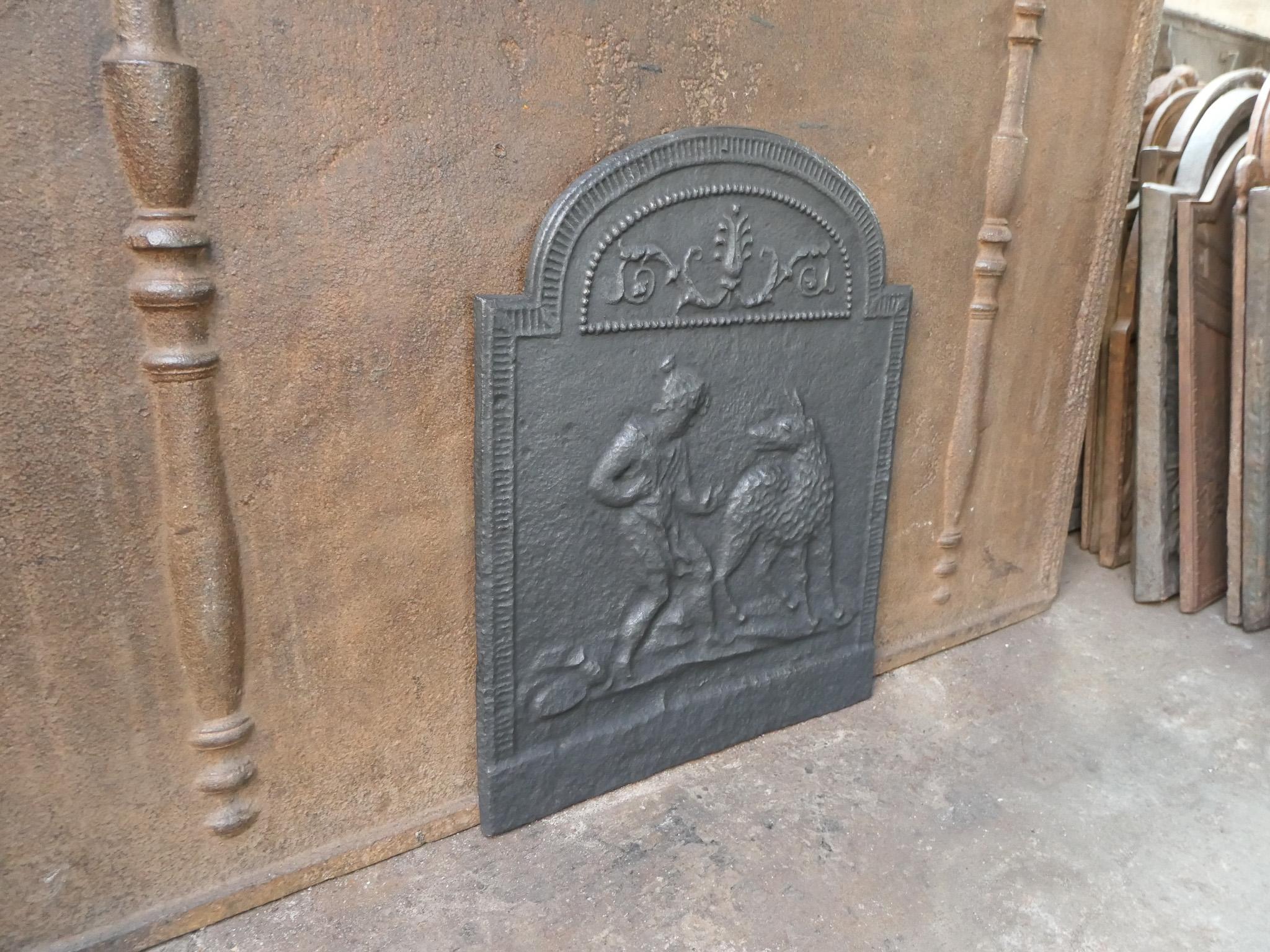 Antique French Napoleon III 'Little Red Riding Hood' Fireback / Backsplash For Sale 3