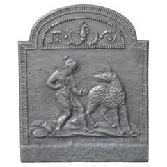 Antique French Napoleon III 'Little Red Riding Hood' Fireback / Backsplash