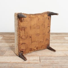 Antique French Napoleon III Low Foot Stool Ottoman