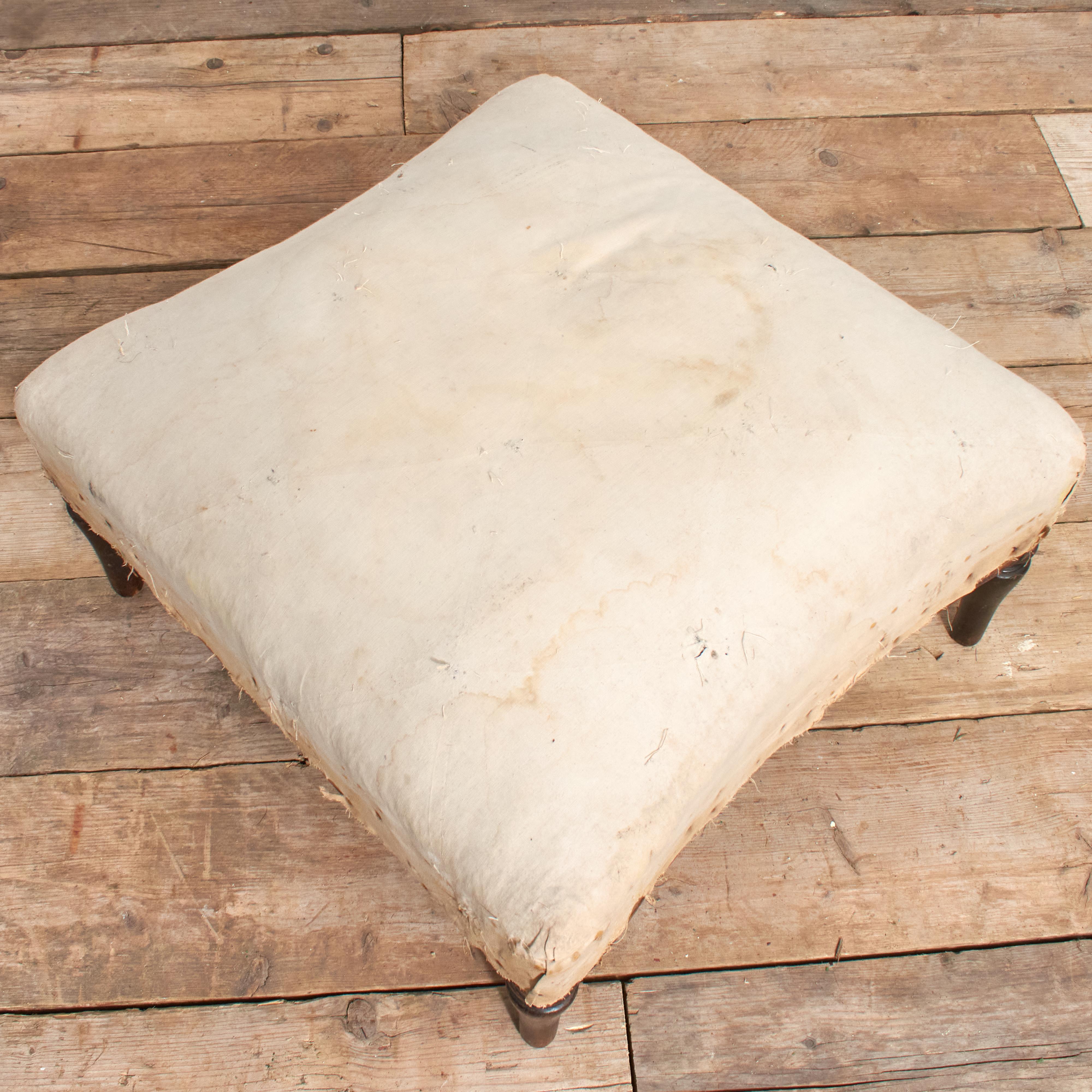 Napoléon III Antique French Napoleon III Low Foot Stool Ottoman en vente