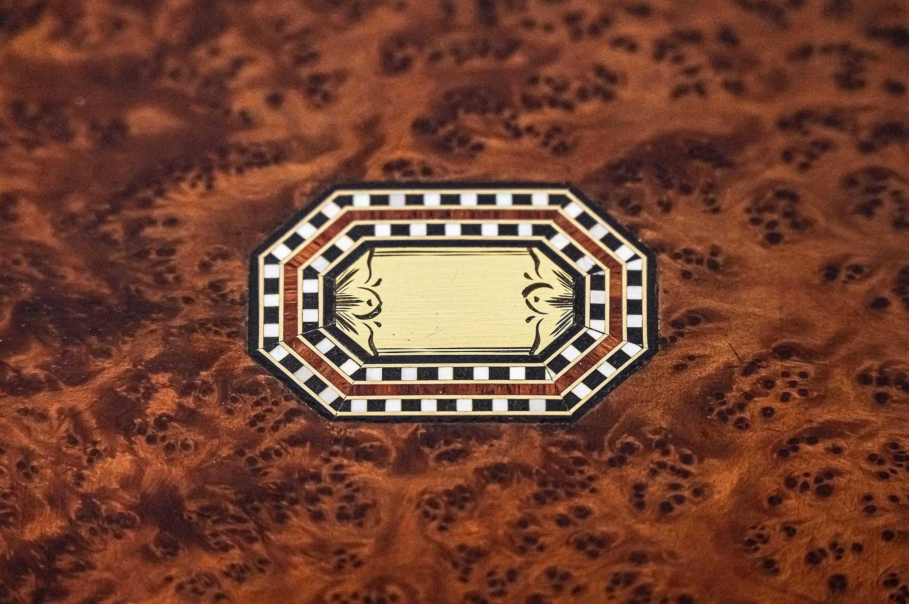 19th Century Antique French Napoleon III Marquetry Box For Sale