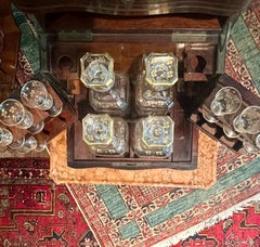 Antique French Napoleon III Marquetry "Cave à Liqueur" Liquor Cabinet, c. 1860.