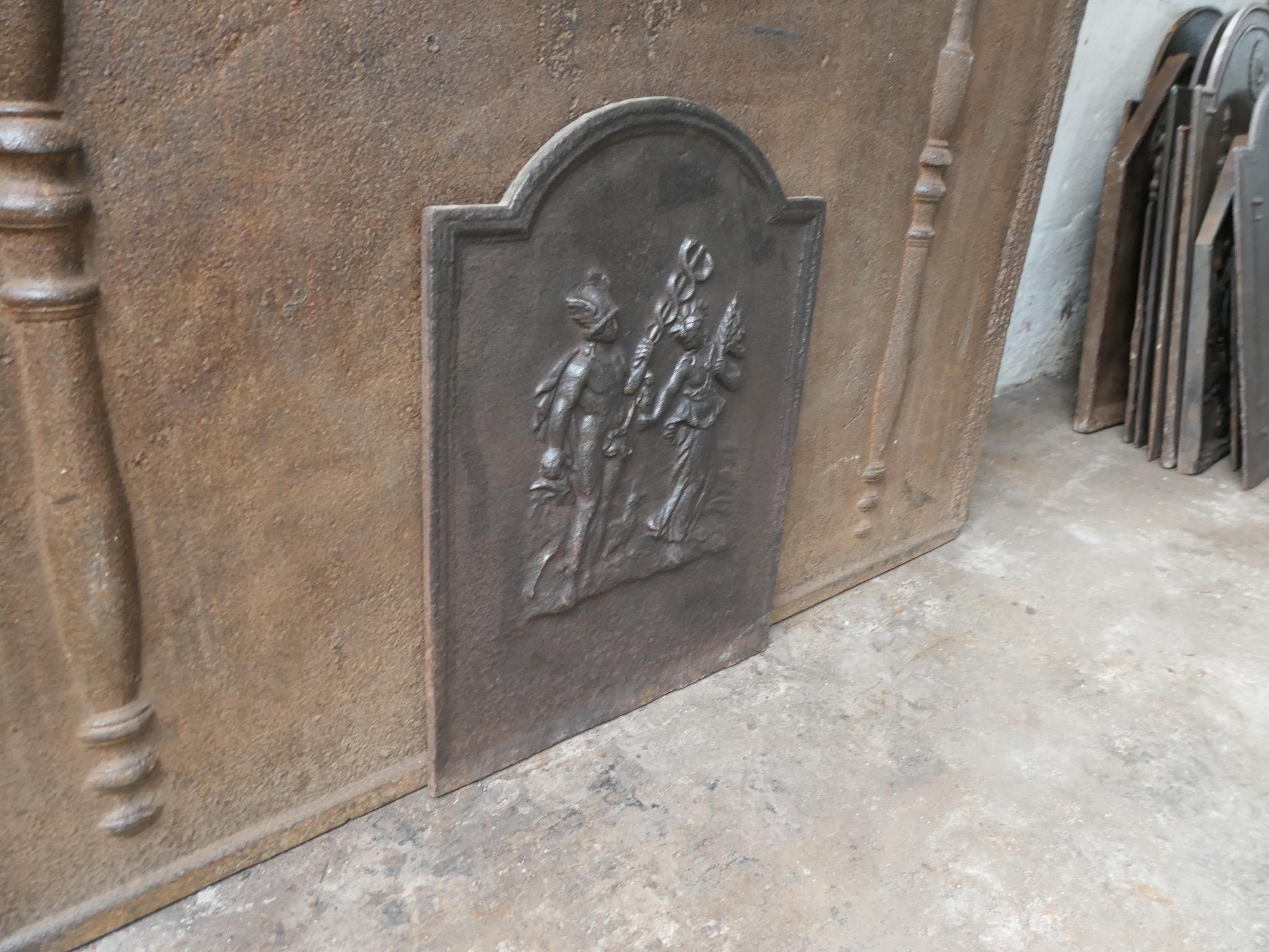 Antique French Napoleon III 'Mercury and Ceres' Fireback / Backsplash, 19th C. For Sale 4