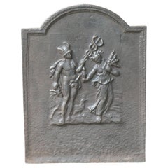 Antique French Napoleon III 'Mercury and Ceres' Fireback / Backsplash, XIX sec.