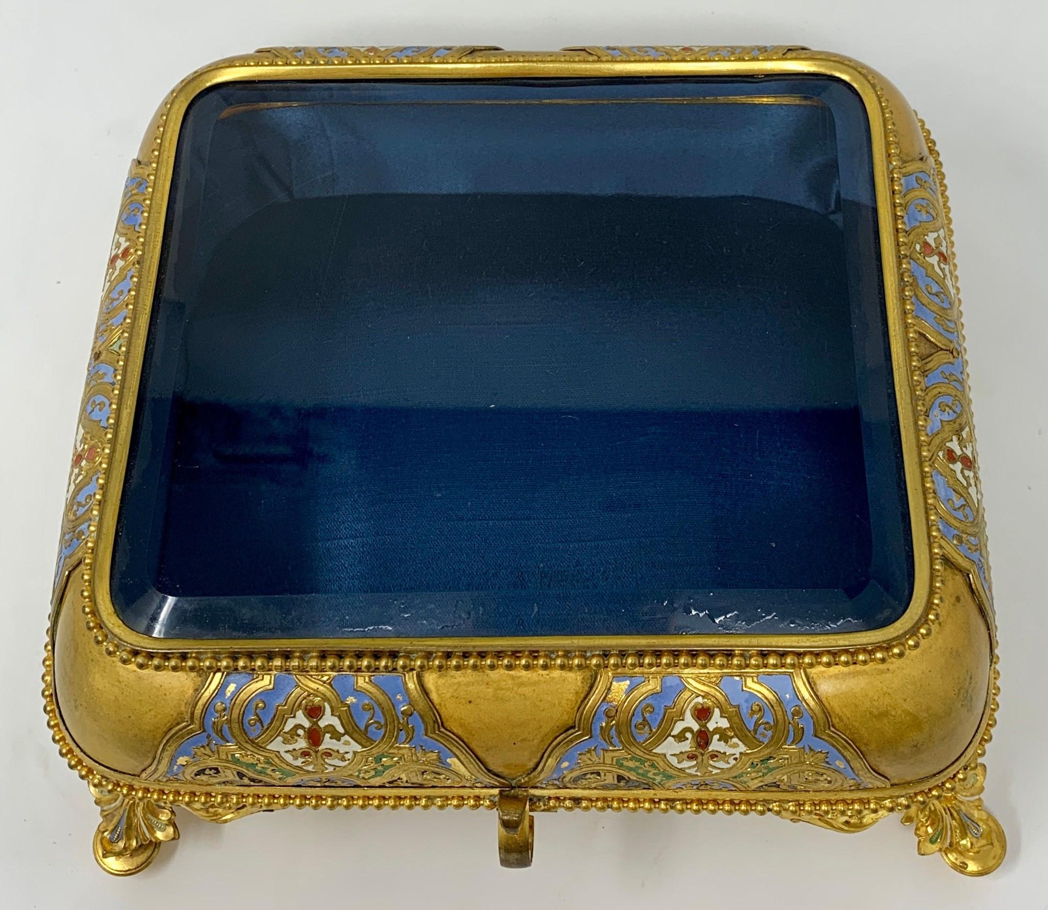 Antique French Napoleon III ormolu and cloisonné jewel box. Just a little charmer.
 