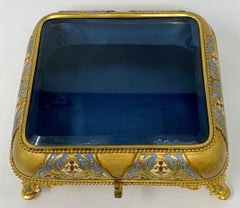 Antique French Napoleon III Ormolu and Cloisonné Jewel Box