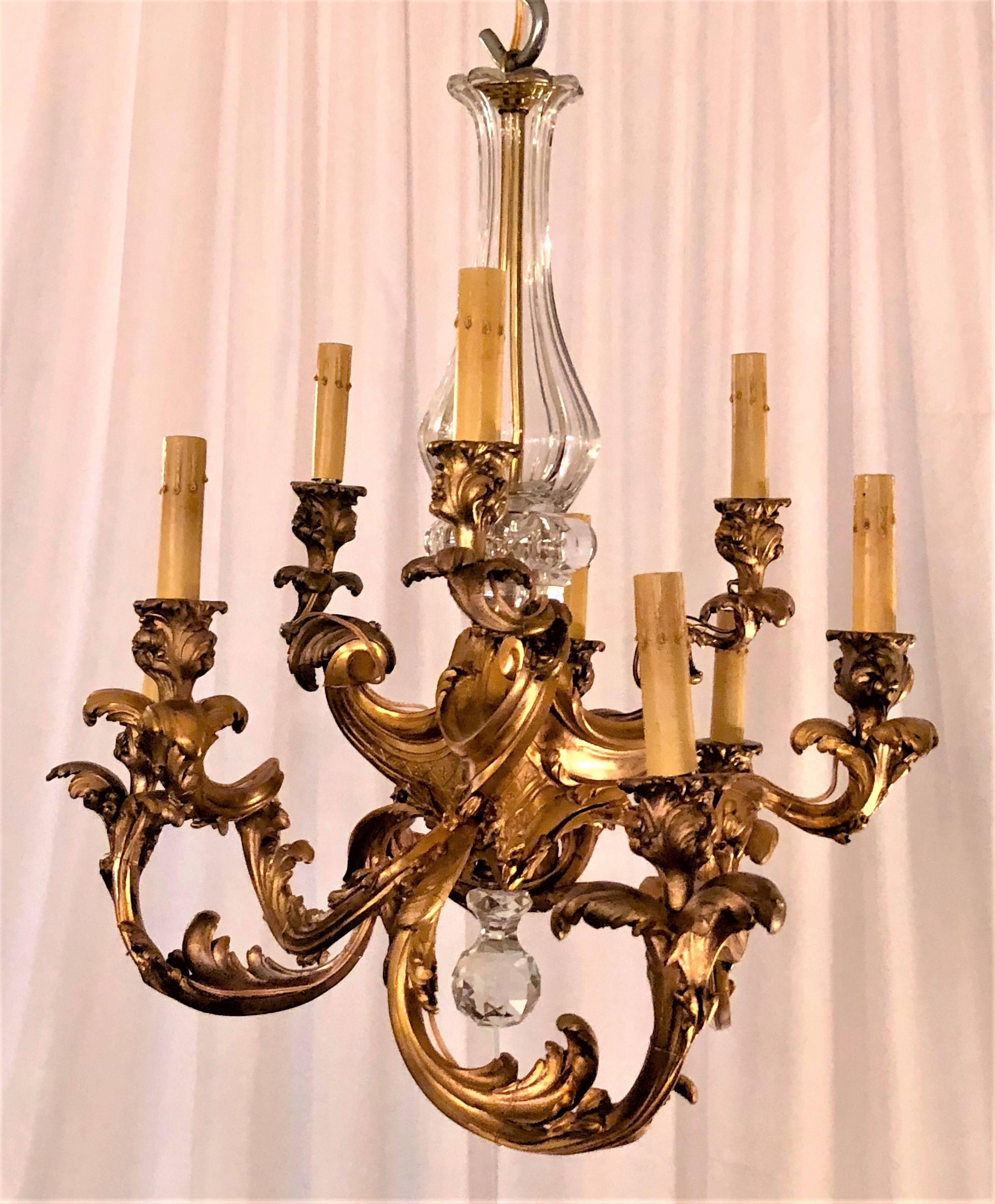 Typical of the period with rich decoration. A very nice sized fixture.
