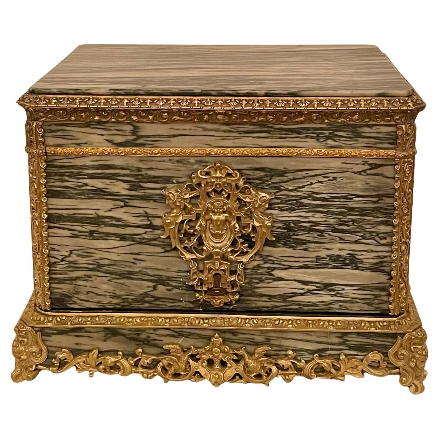 Antike Französisch Napoleon III Ormolu montiert Marmor Cave à Liqueur CIRCA 1870-1880 im Angebot 2
