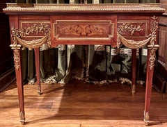 Antique French Napoleon III Ormolu Mounted Table Desk and Jardiniere, Circa 1870