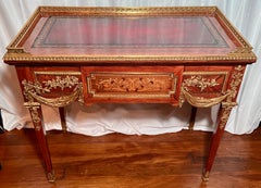 Antique French Napoleon III Ormolu Mounted Table Desk & Jardiniere, Circa 1865