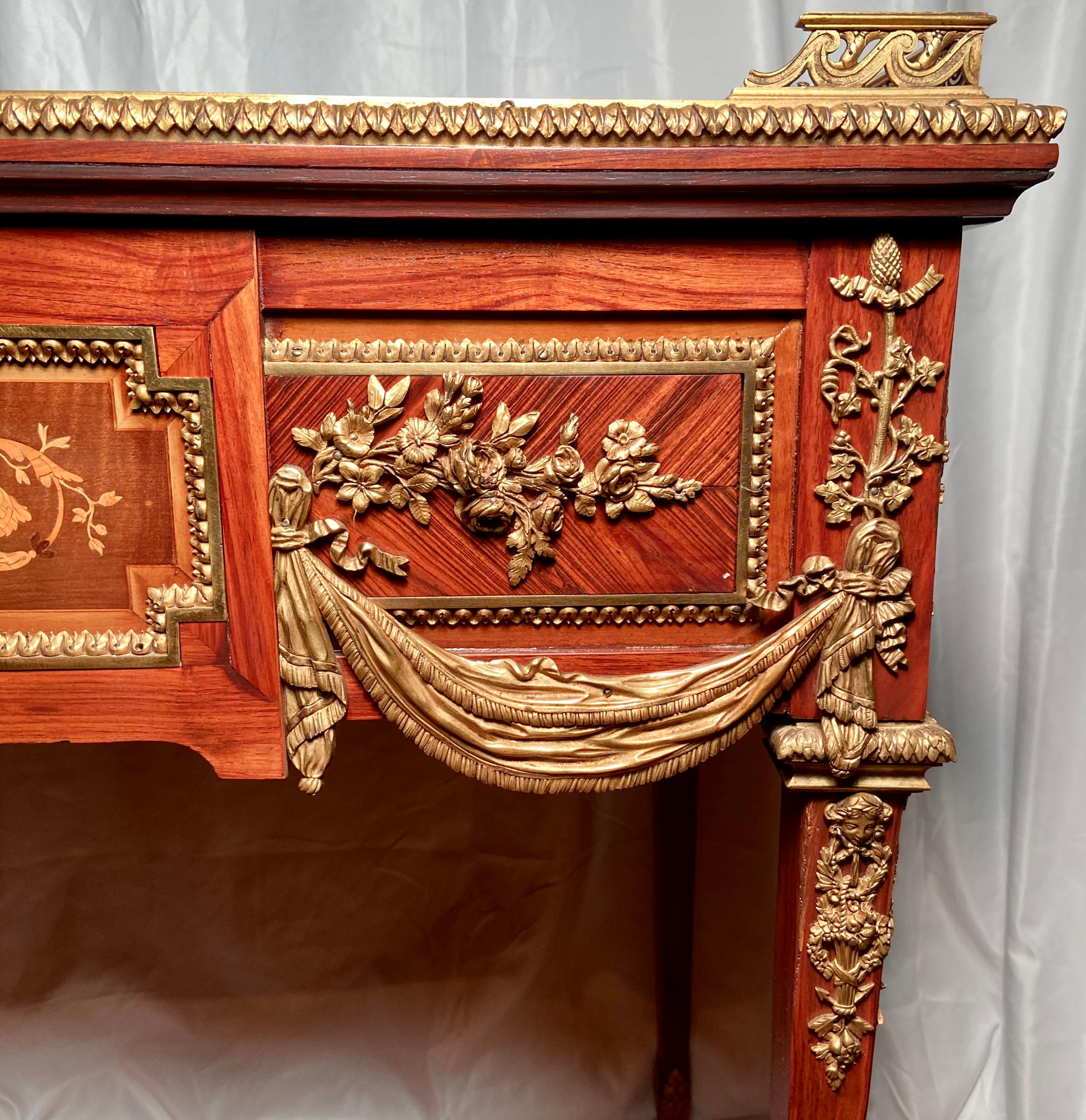 Antique French Napoleon III Ormolu Mounted Table Desk & Jardiniere, Circa 1865 For Sale 4