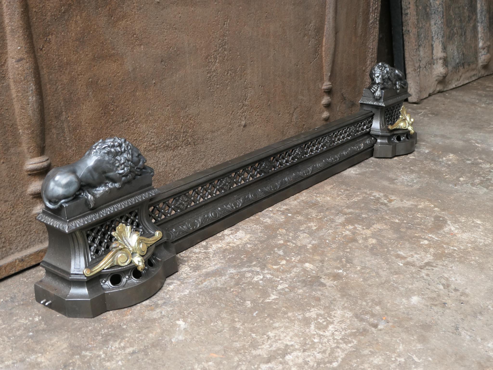 Antique French Napoleon III Period Fireplace Fender, 19th Century For Sale 7