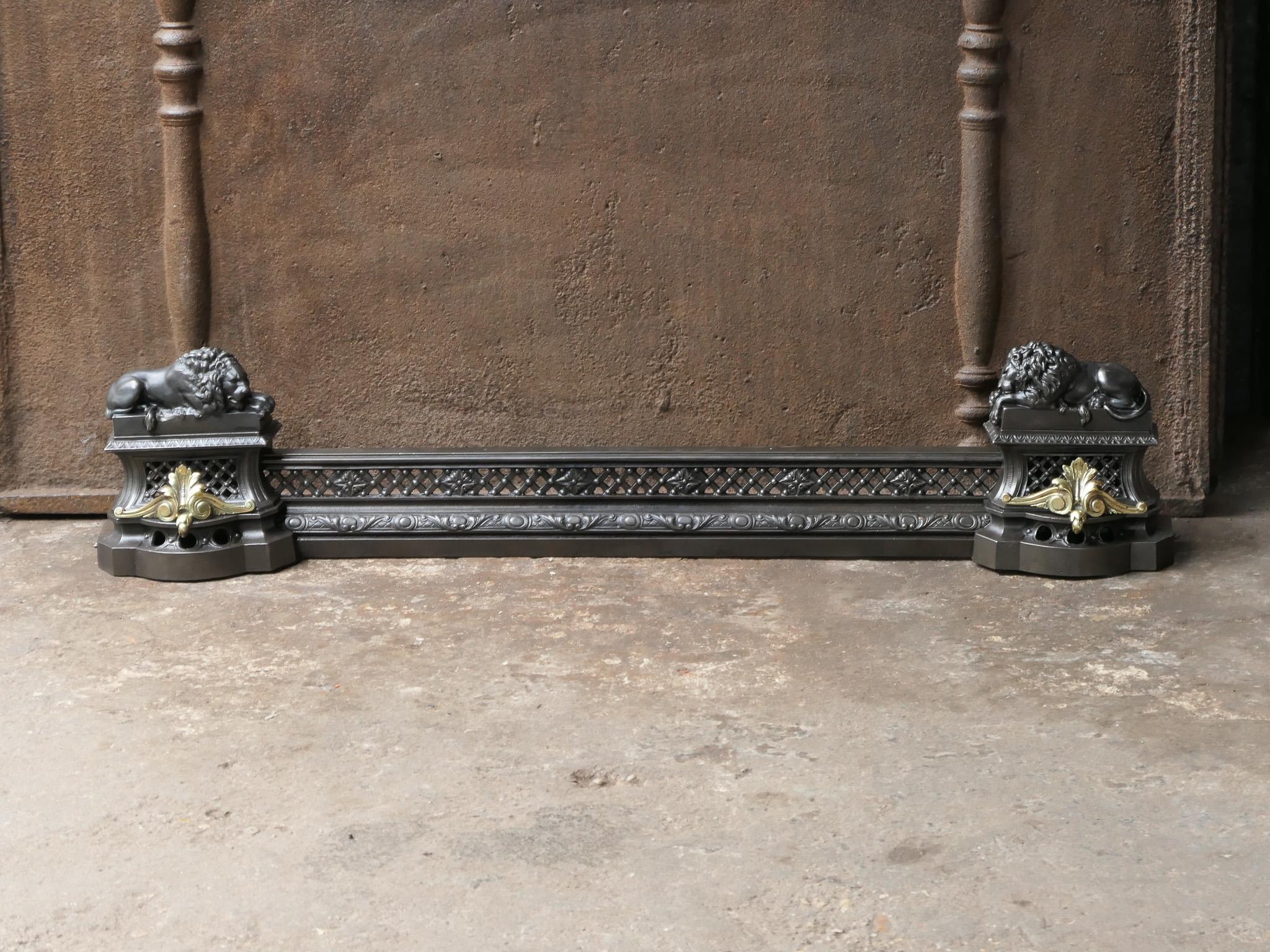 Cast Antique French Napoleon III Period Fireplace Fender, 19th Century For Sale