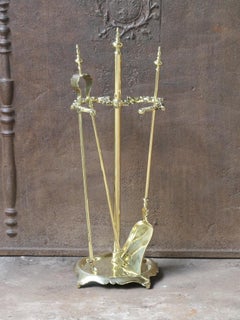 Antique French Napoleon III Period Fireplace Tools or Fire Tools, 19th Century