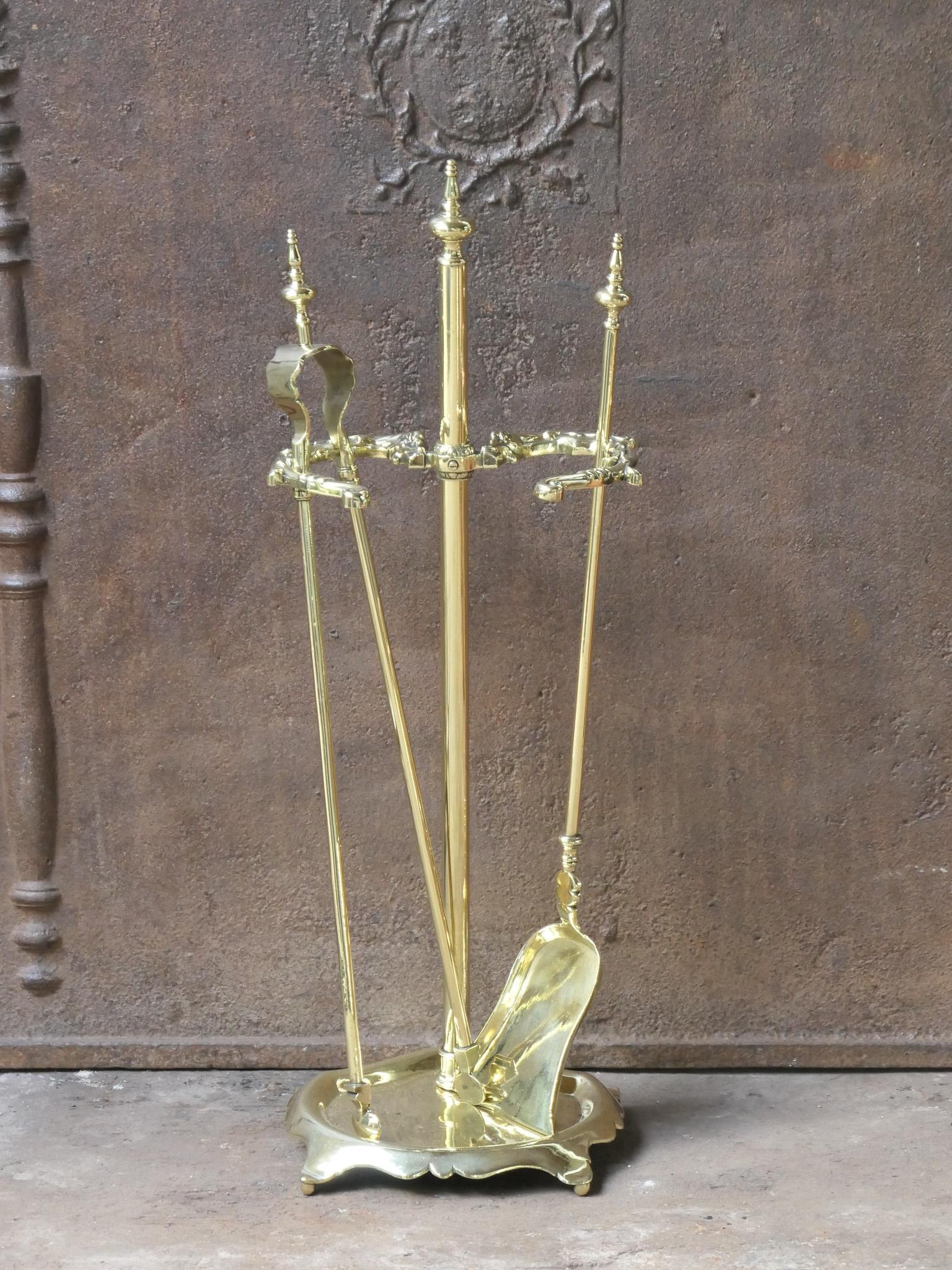 Napoleone III Antique French Napoleon III Period Fireplace Tools o strumenti per il fuoco, XIX secolo in vendita