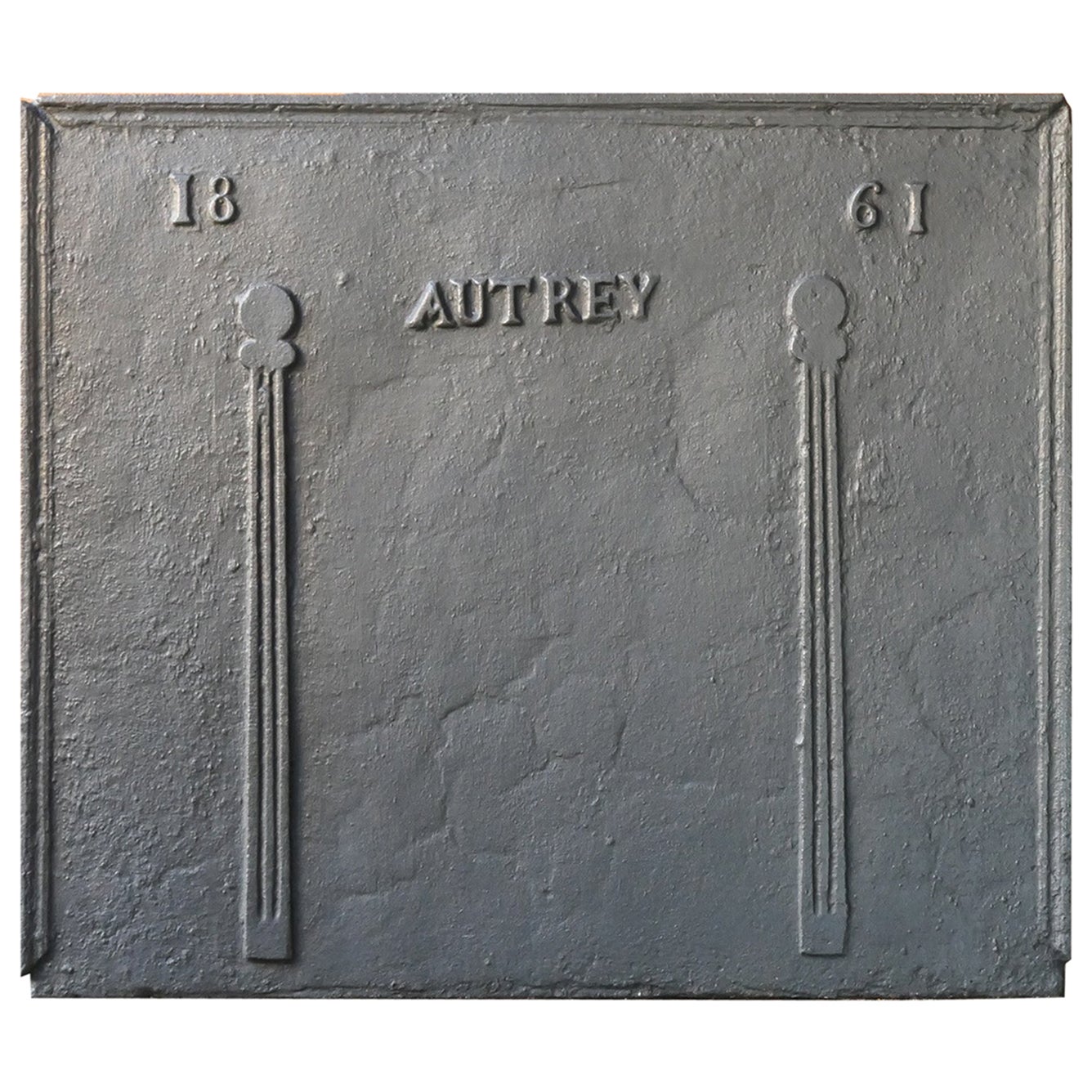Antique French Napoleon III 'Pillars of Freedom' Fireback / Backsplash For Sale